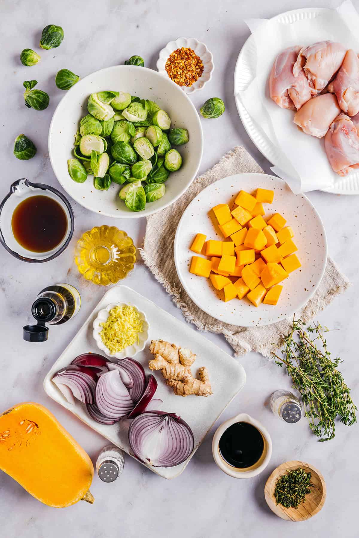 This Sheet Pan Maple Glazed Chicken with Vegetables is healthy, delicious and easily made all on one pan in under 30 minutes! The most flavorful weeknight dinner that is perfect for your fall meal prep!