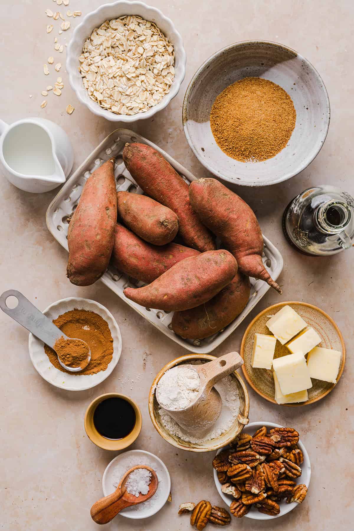 This Healthy Sweet Potato Casserole is a family favorite! A classic holiday side dish that tastes just as delicious as traditional sweet potatoes, but without any refined sugar and a wholesome pecan streusel topping!